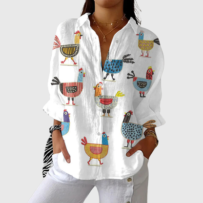 Diane | Blouse imprimée légère et colorée