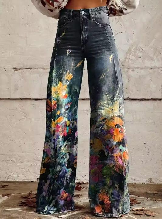 Monique | Pantalon à Motif Libre