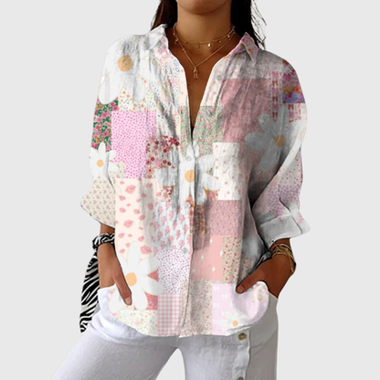Gwenaëlle | Blouse imprimée légère et colorée