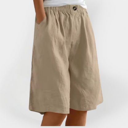 Shorts en Lin avec Poches