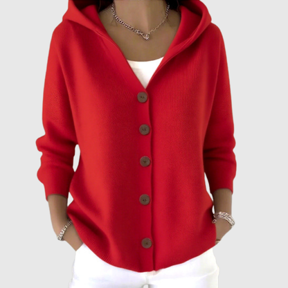 Mathilde | Cardigan Confort à Capuche en Maille