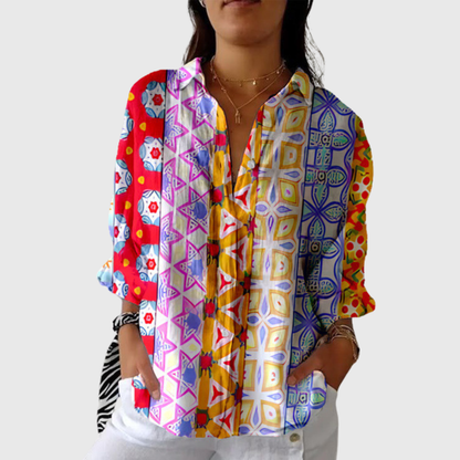 Cyrielle | Blouse imprimée légère et colorée