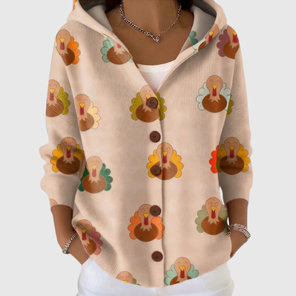 Odile | Cardigan Confort à Capuche en Maille