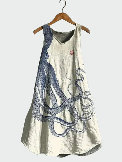 Cyrielle | Robe avec Imprimé de Tentacules