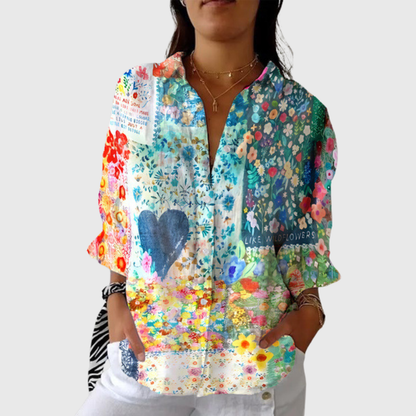 Ghislaine | Blouse imprimée légère et colorée