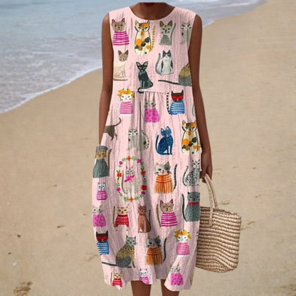 Lucille | Robe d’Été Confortable Sans Manches