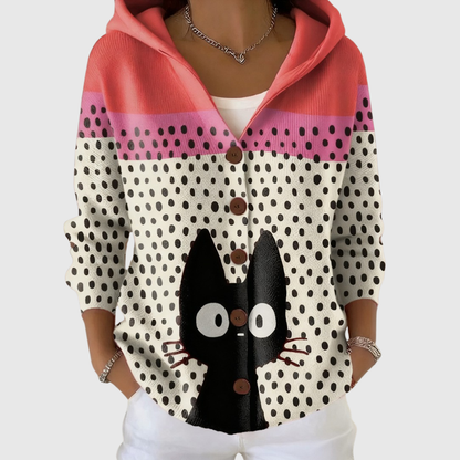 Salomé | Cardigan Confort à Capuche en Maille
