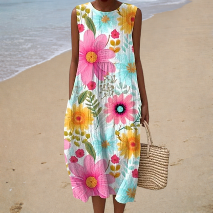 Sara | Robe d’Été Confortable Sans Manches