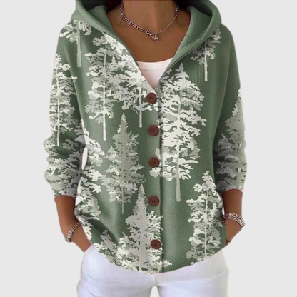 Stéphanie | Cardigan Confort à Capuche en Maille