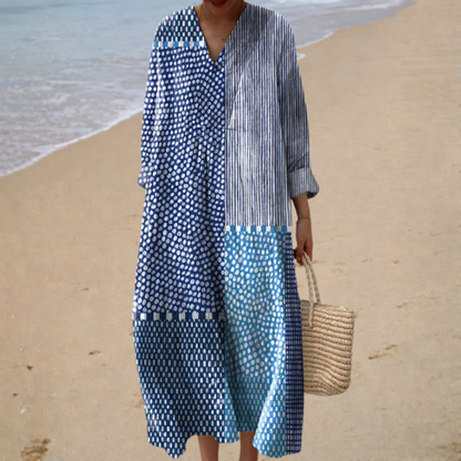 Céleste | Robe d’Été Imprimée Flatteuse