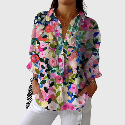 Cléa | Blouse imprimée légère et colorée