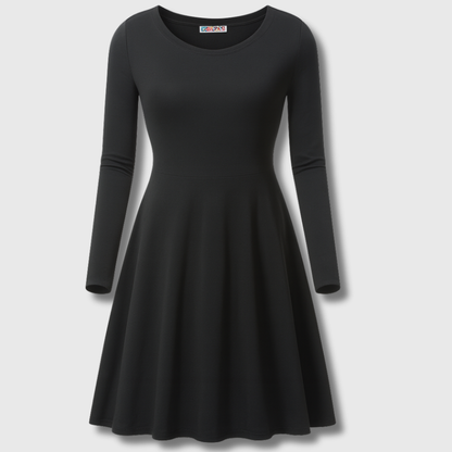 Julie | Robe classique à manches longues évasée