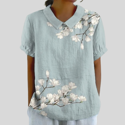 Flavie | Haut Fleuri Confort Élégant