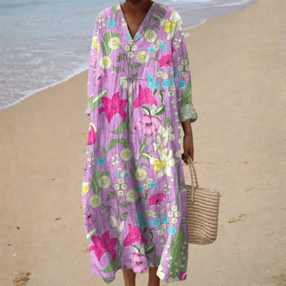 Joëlle | Robe d’Été Imprimée Flatteuse