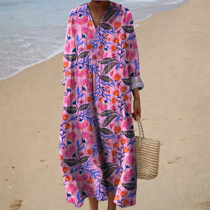 Laure | Robe d’Été Imprimée Flatteuse