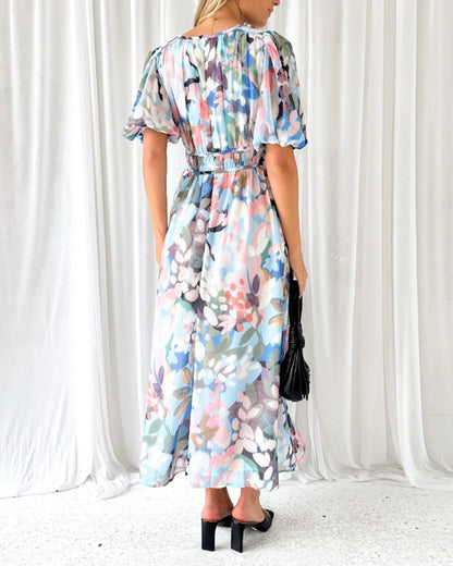 Colette | Robe Féminine à Motif Fleuri