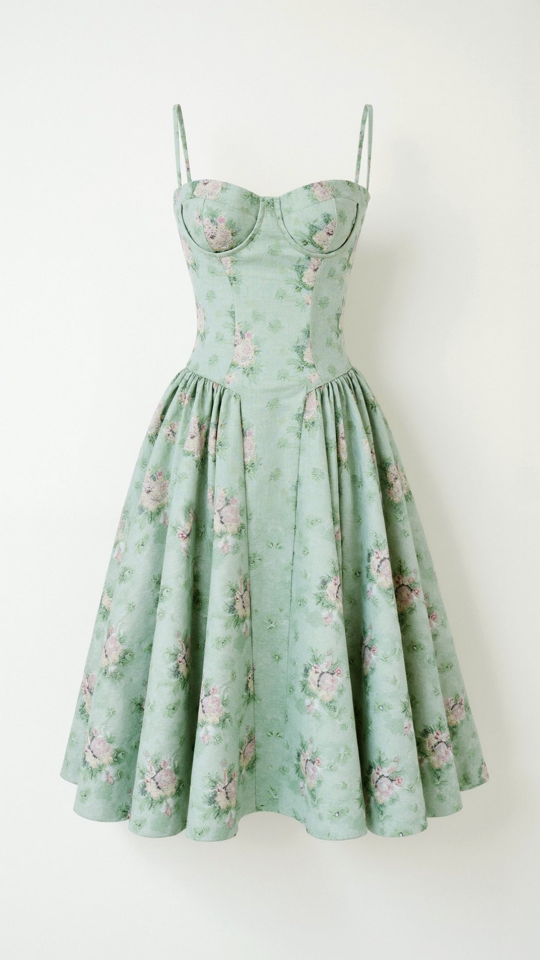Odete - Robe midi à corsage structuré