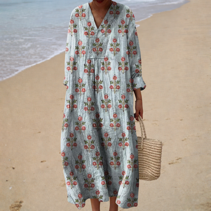 Rose | Robe d’Été Imprimée Flatteuse