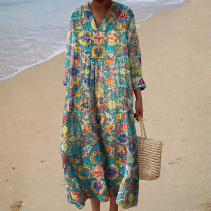 Océane | Robe d’Été Imprimée Flatteuse