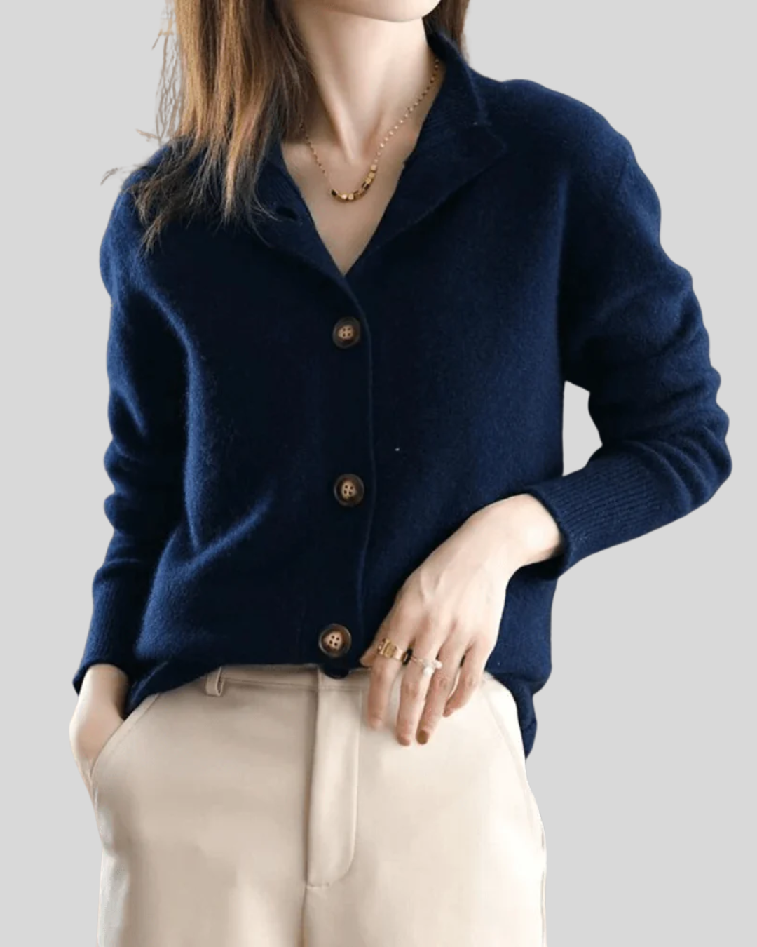 Claire | Cardigan en Cachemire Style Rétro