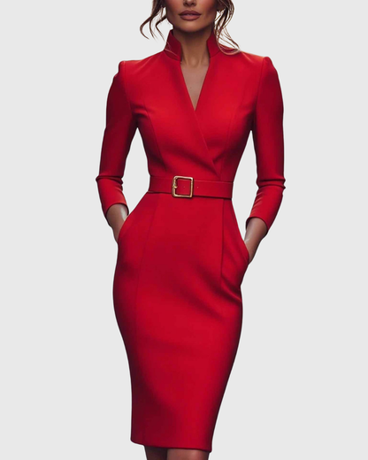 Camille | La Robe Maxi Power Ceinturée