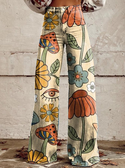 Solène | Doux Pantalon à Motif Sauvage