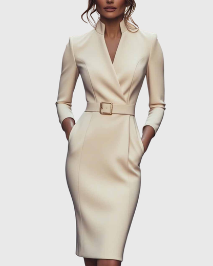 Camille | La Robe Maxi Power Ceinturée