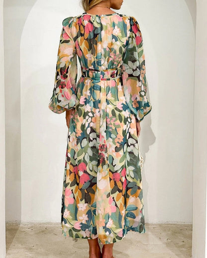 Colette | Robe Féminine à Motif Fleuri