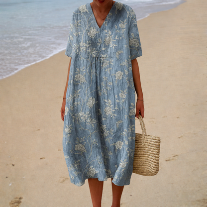 Servane | Robe d’Été Imprimée Flatteuse