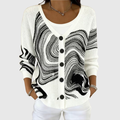 Violette | Cardigan en Maille Confortable Boutonné