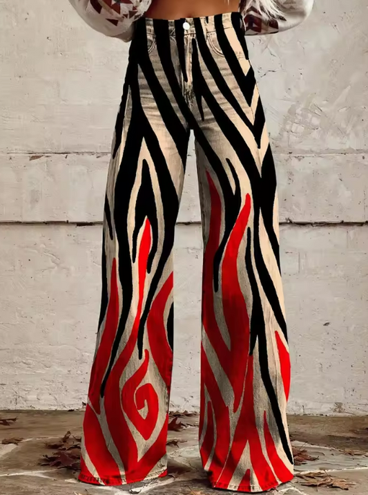 Véronique | Pantalon Bohème à Imprimé