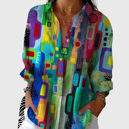 Nadège | Blouse imprimée légère et colorée