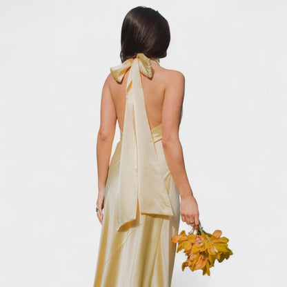 Martina - Robe avec nœud en satin