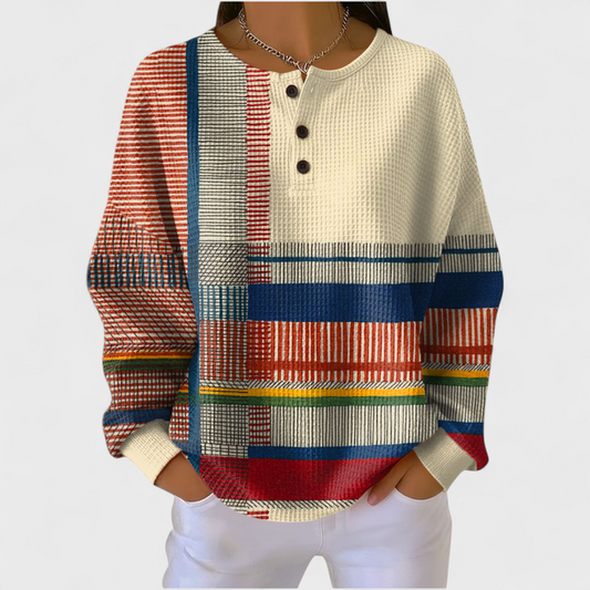 Das Mille | Pull avec motif à rayures colorées