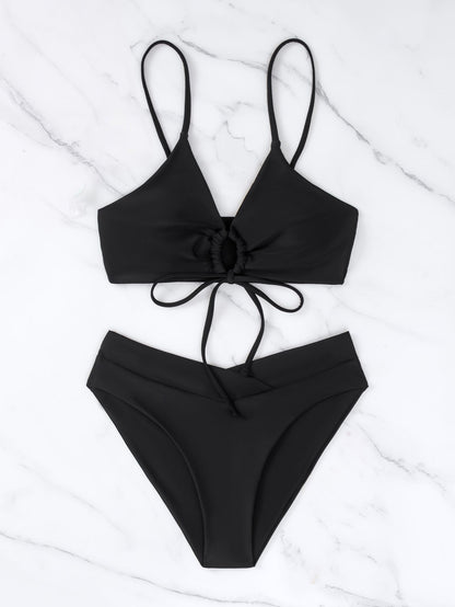 Clotilde | Ensemble de Bikini Deux Pièces avec Nœud à l'Avant