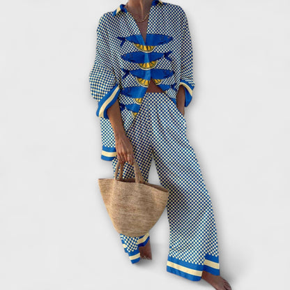 Sofia | Manteau Imprimé de Citrons Méditerranéens