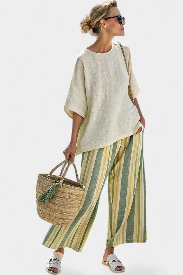 Olívia - Ensemble en Lin Bambu Olive