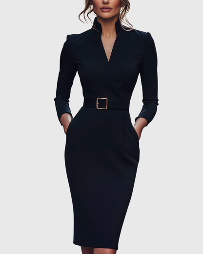 Camille | La Robe Maxi Power Ceinturée