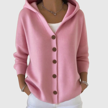 Bibiane | Cardigan Confort à Capuche en Maille