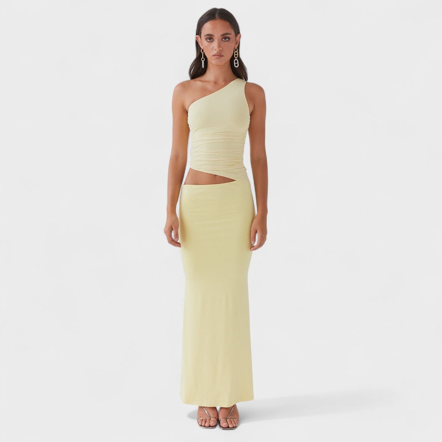 Serenela - Robe maxi asymétrique