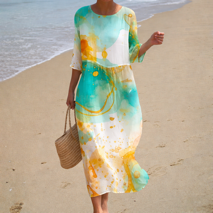 Cécile | Robe longue fluide chic et confortable
