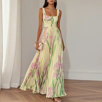 Orianne | Robe Maxi A-Line Fleurie