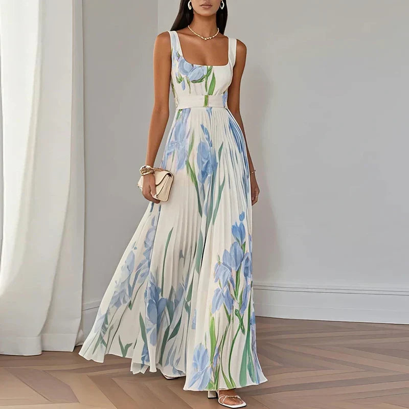Orianne | Robe Maxi A-Line Fleurie