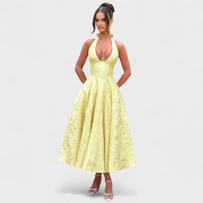 Halina - Robe midi avec corset