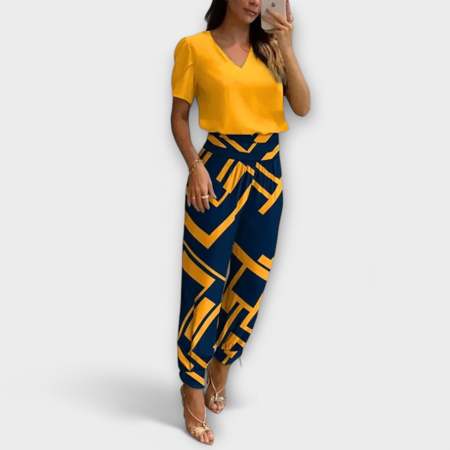 Irmelinda - Ensemble élégant haut et pantalon