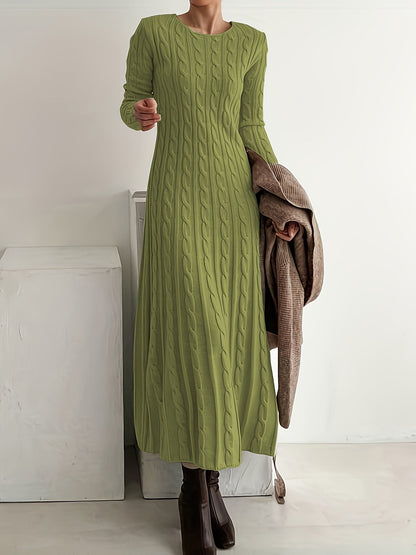 Sarah | Robe Maxi en Tricot Câblé Confortable