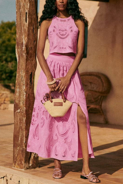 Moema - Ensemble Rose en Dentelle