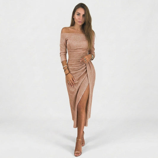 Natália - Robe chic à épaules dénudées