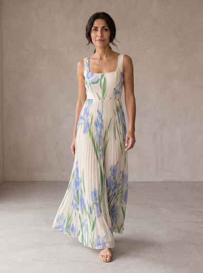 Orianne | Robe Maxi A-Line Fleurie
