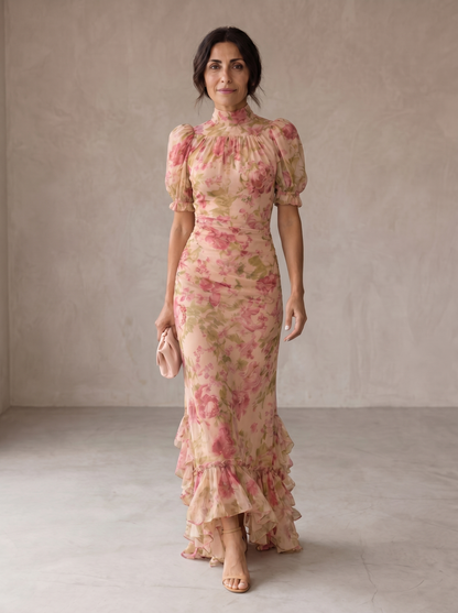 Rosalie | Robe Longue Fleurie en Mousseline